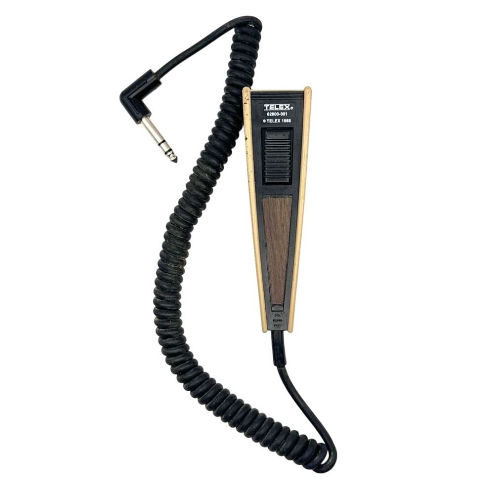 Telex 62000-001 Handheld Push-to-Talk Aviation Microphone PTT Coiled Cord